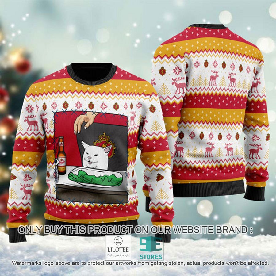Stroh's Beer Cat Meme Ugly Christmas Sweater - LIMITED EDITION 9