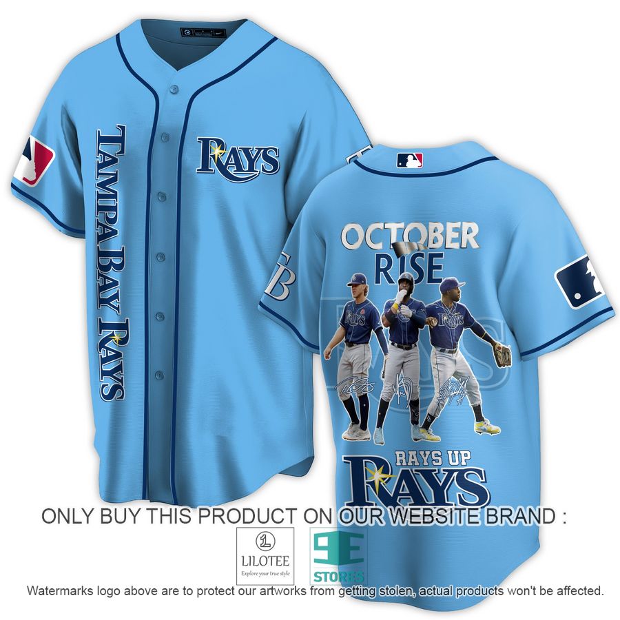 Tampa Bay Rays October Rise Rays Up Rays blue Baseball Jersey - LIMITED EDITION 6