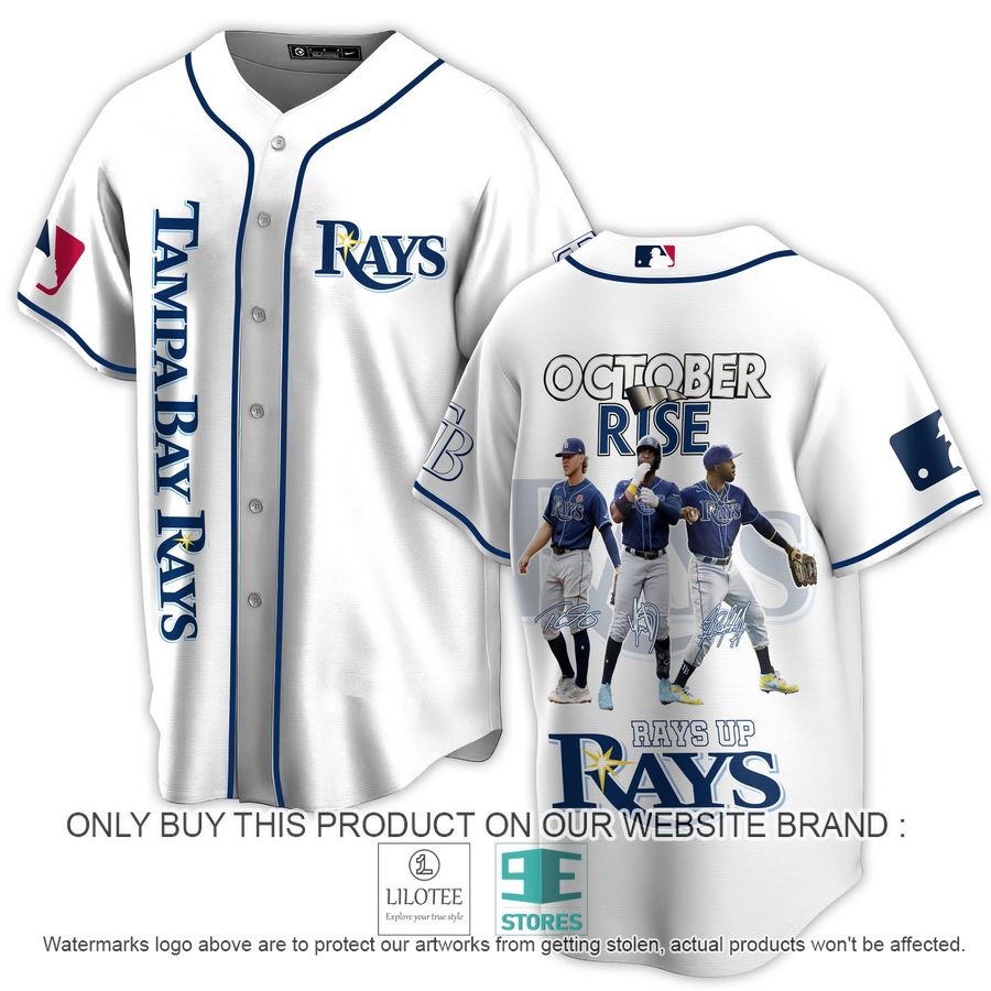Tampa Bay Rays October Rise Rays Up Rays White Baseball Jersey - LIMITED EDITION 6