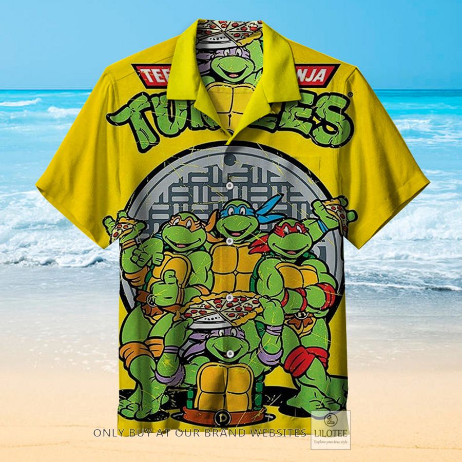 Teenage Mutant Ninja Turtles pizza yellow Hawaiian Shirt - LIMITED EDITION 9