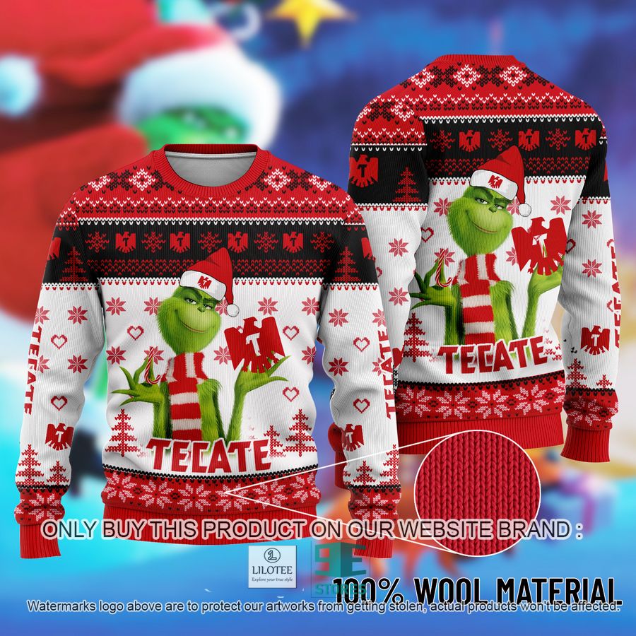 The Grinch Tecate Ugly Christmas Sweater 9
