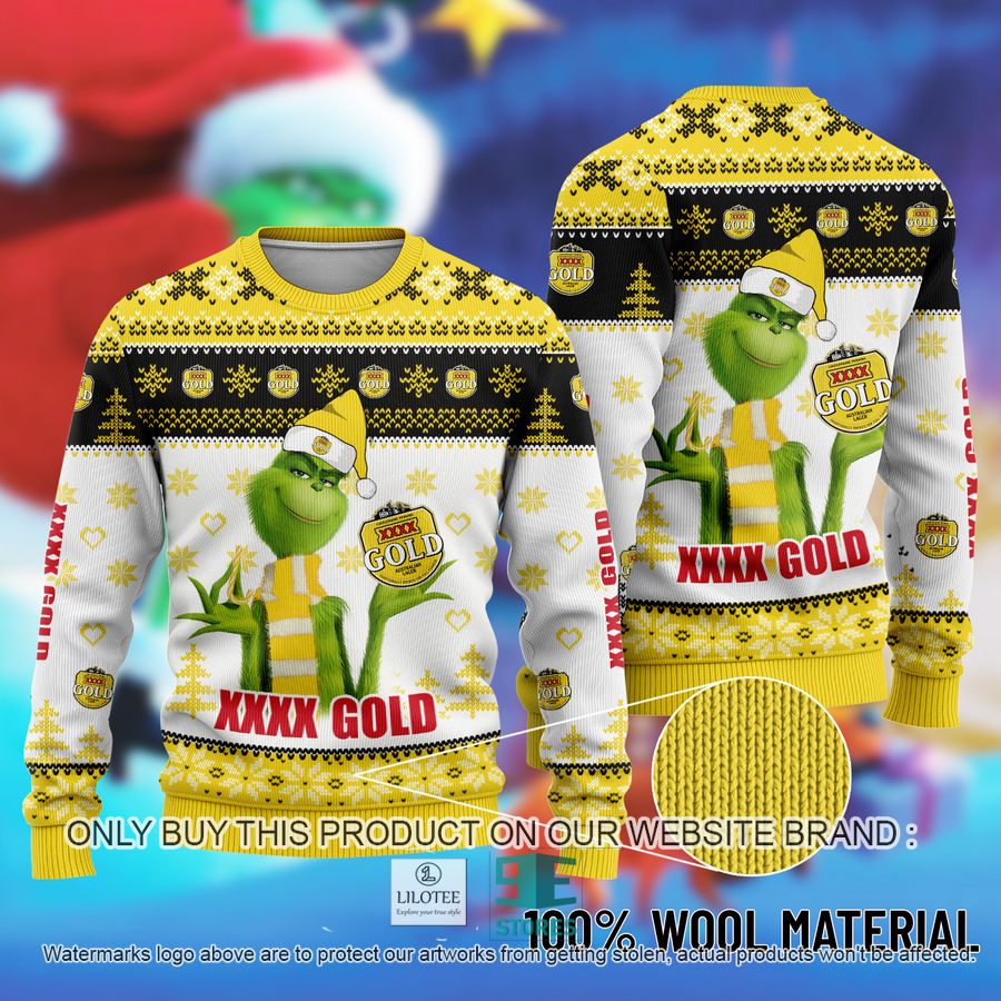 The Grinch XXXX Gold Ugly Christmas Sweater 8