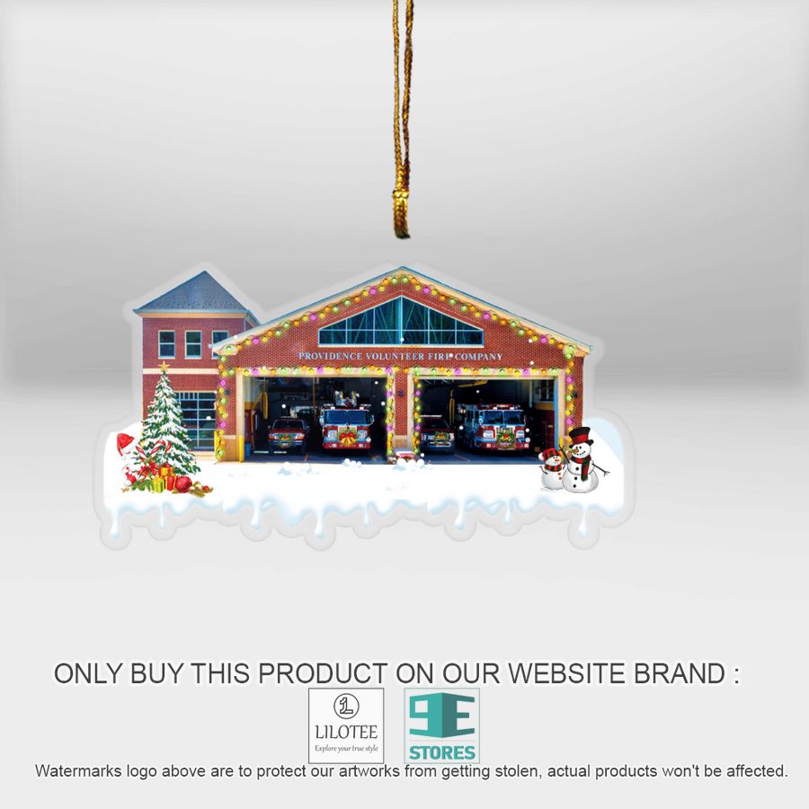 Towson Baltimore County Maryland Providence Volunteer Fire Company Station Christmas Ornament - LIMITED EDITION 13