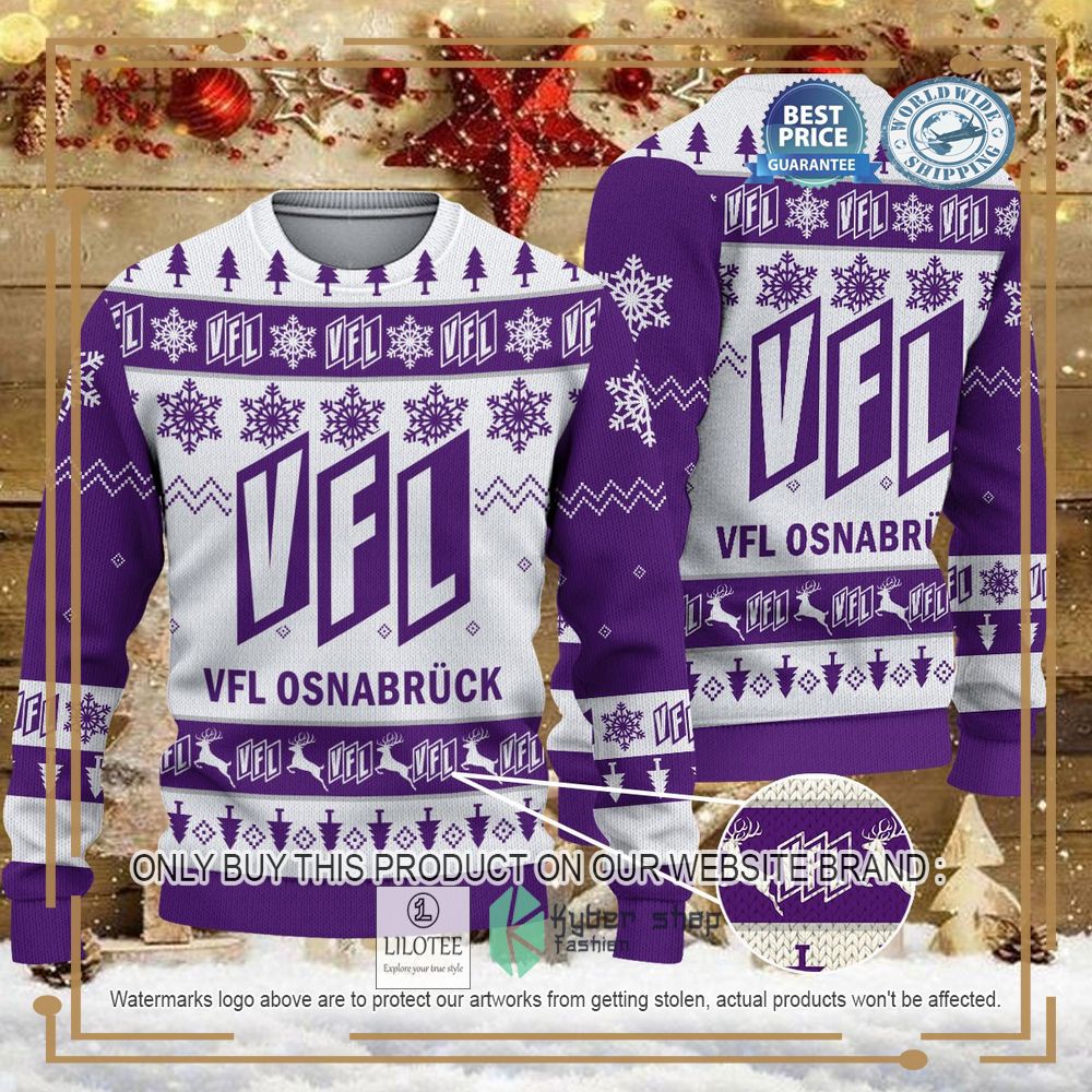 VfL Osnabruck white purple Ugly Christmas Sweater - LIMITED EDITION 7