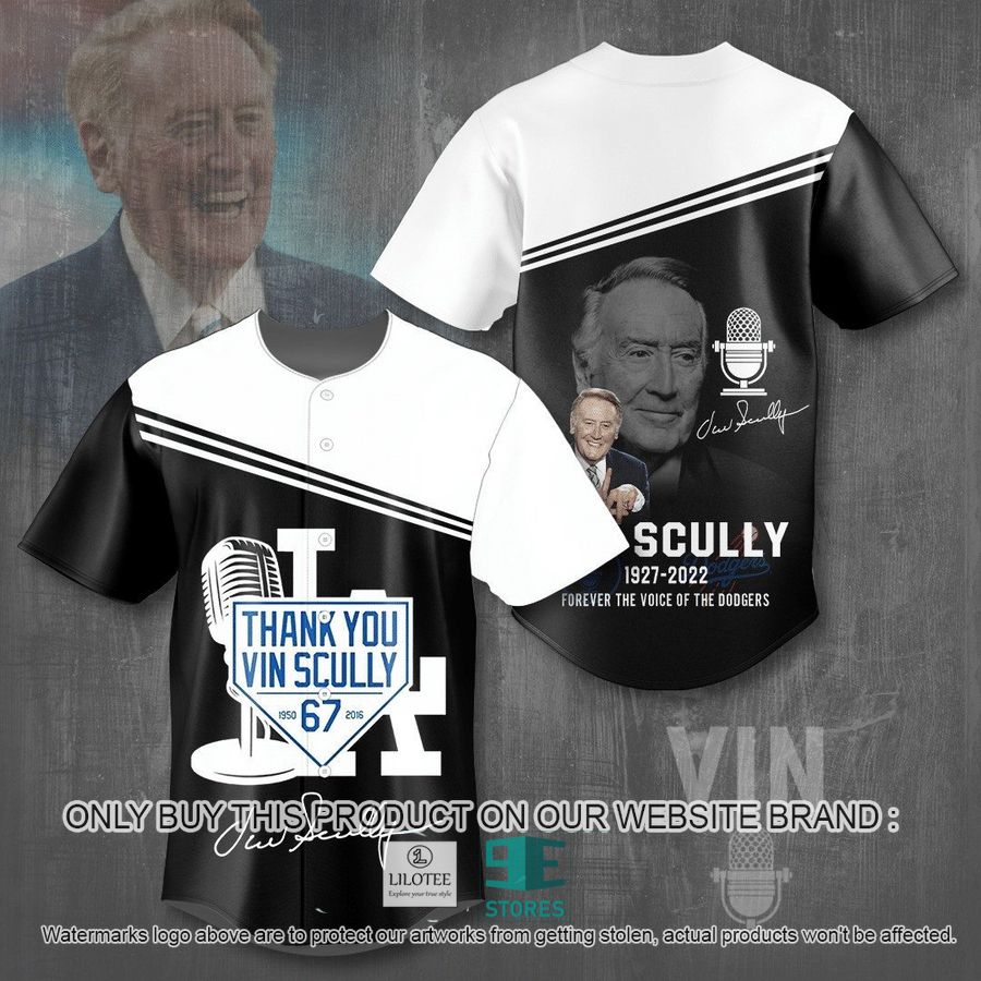 Vin Sculley 1928 2022 Forever the Vouce of the Doogers Baseball Jersey 3