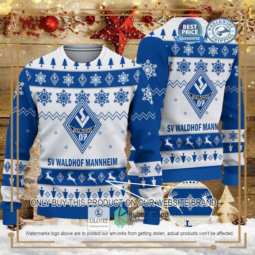 Waldhof Mannheim white blue Ugly Christmas Sweater - LIMITED EDITION 7