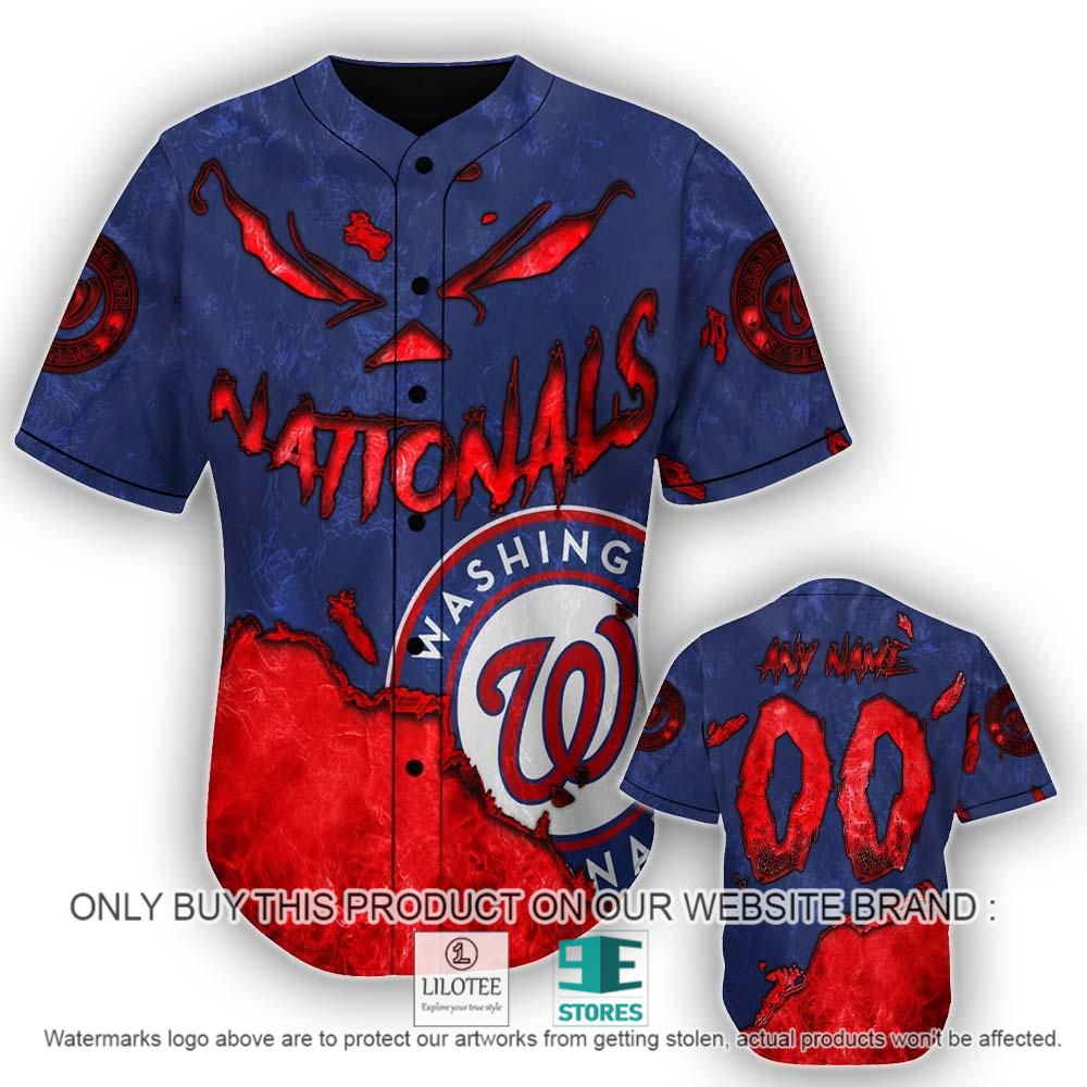 Washington Nationals Blood Personalized Baseball Jersey - LIMITED EDITION 10