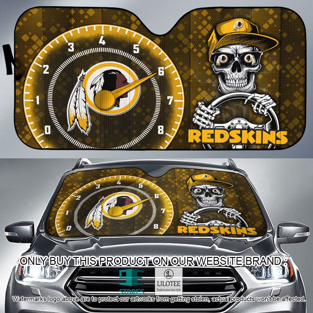 Washington Redskins Skull Cap Car Sunshade - LIMITED EDITION 8