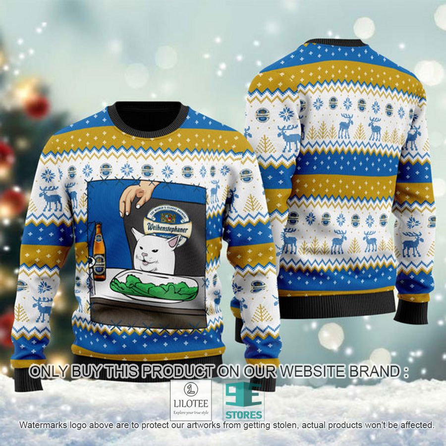 Weihenstephaner Beer Cat Meme Ugly Christmas Sweater - LIMITED EDITION 9