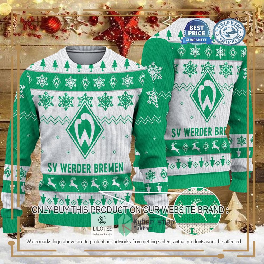 Werder Bremen white green Ugly Christmas Sweater - LIMITED EDITION 7