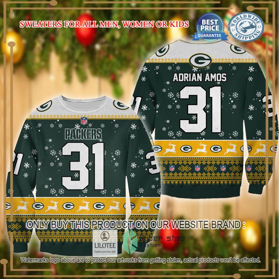 adrian amos green bay packers christmas sweater 1 26518