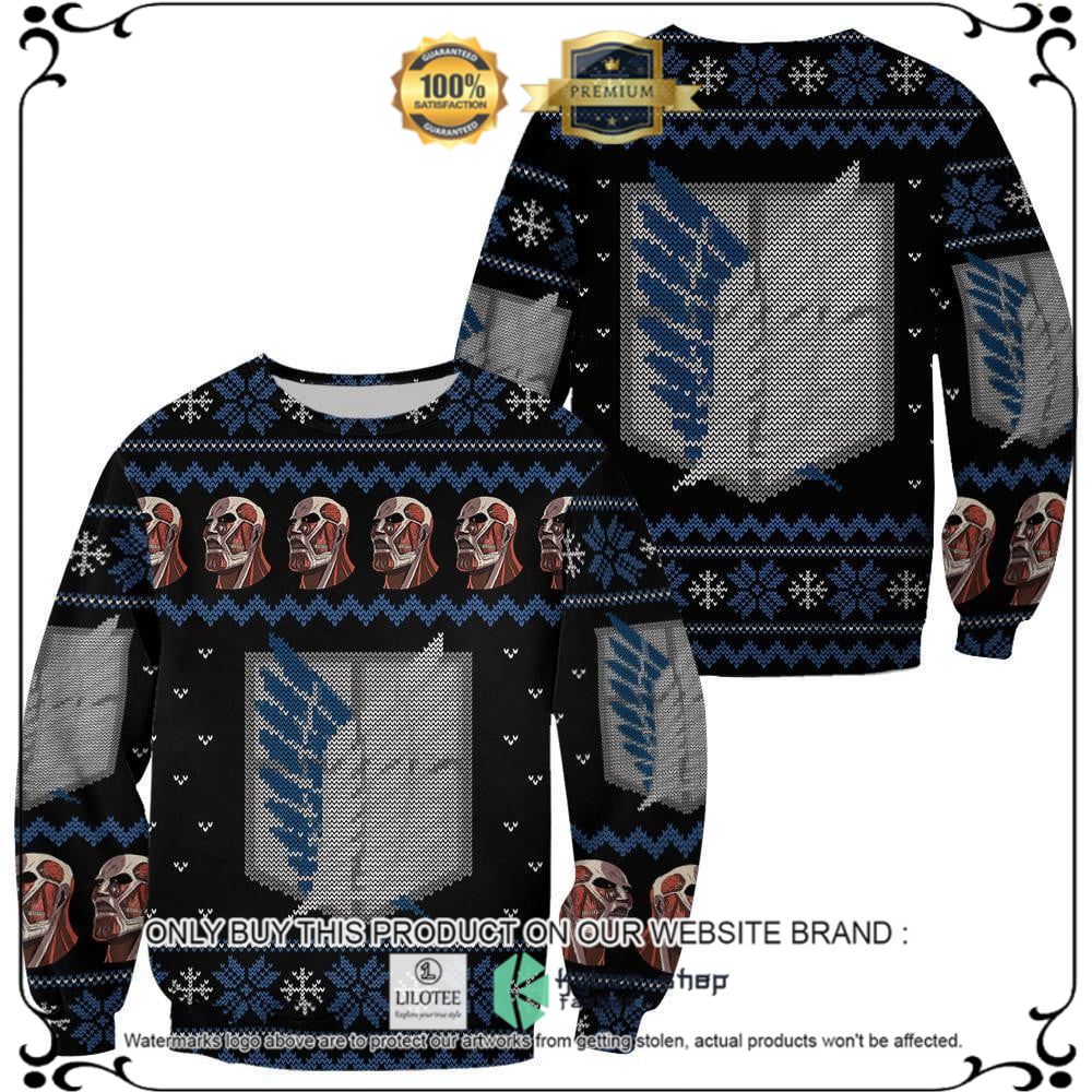 Anime Attack On Titan Shirt Scout Jacket Costume Ugly Christmas Sweater, Hoodie - LIMITED EDITION 12