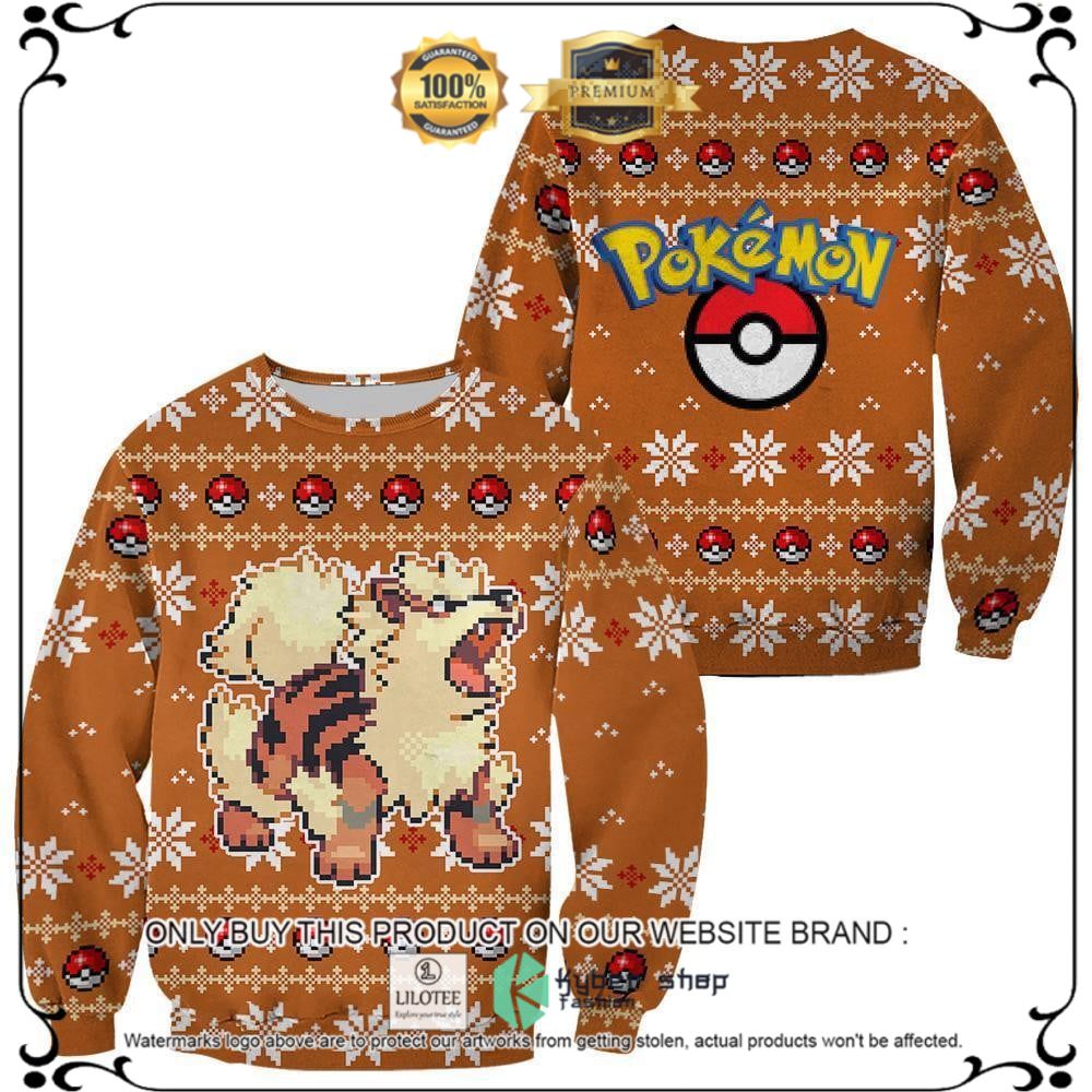 Anime Pokemon Arcanine Ugly Christmas Sweater, Hoodie - LIMITED EDITION 10