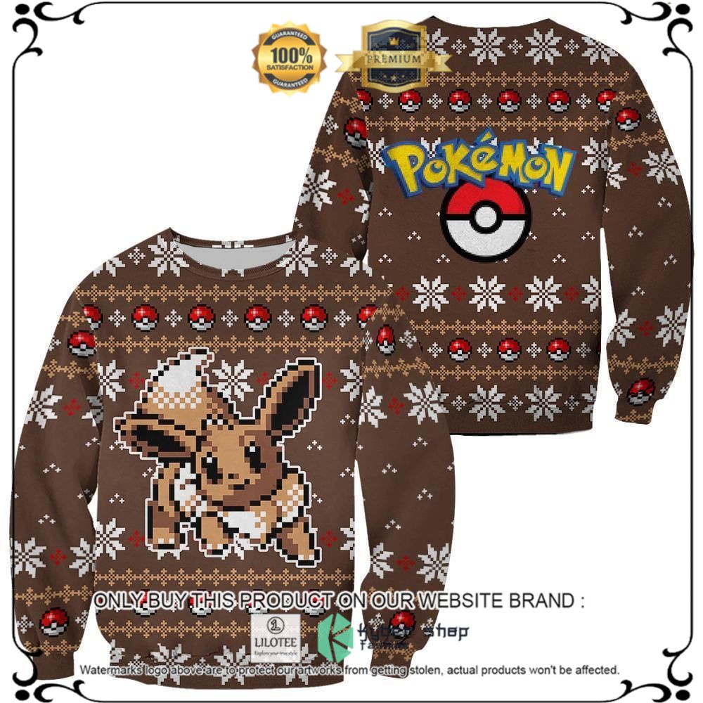 Anime Pokemon Eevee Ugly Christmas Sweater, Hoodie - LIMITED EDITION 10