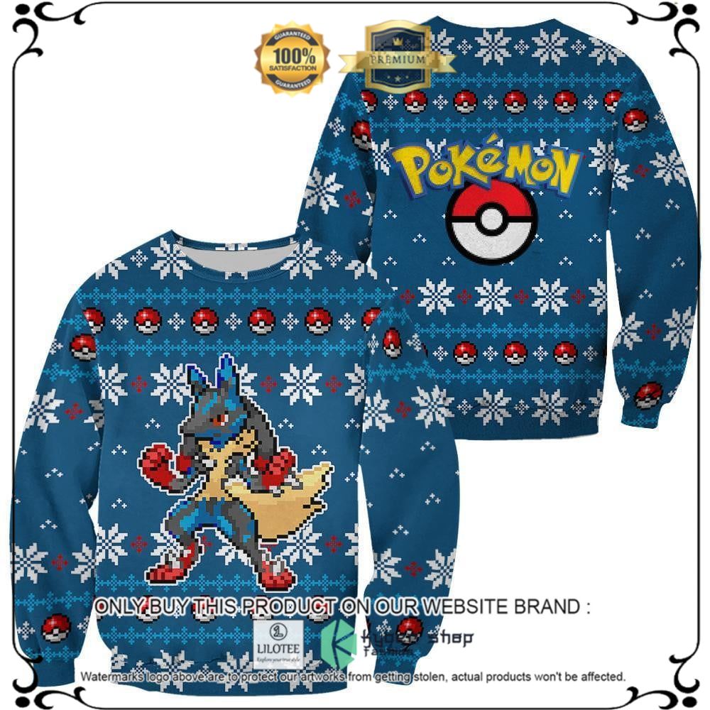 Anime Pokemon Lucario Ugly Christmas Sweater, Hoodie - LIMITED EDITION 11