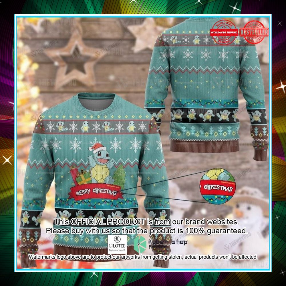 anime pokemon squirtle christmas sweater 1 56