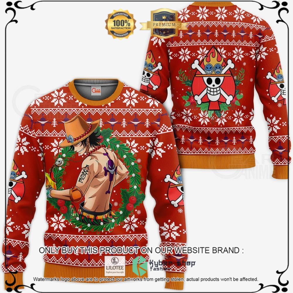 Anime Portgas Ace One Piece Ugly Christmas Sweater, Hoodie - LIMITED EDITION 11