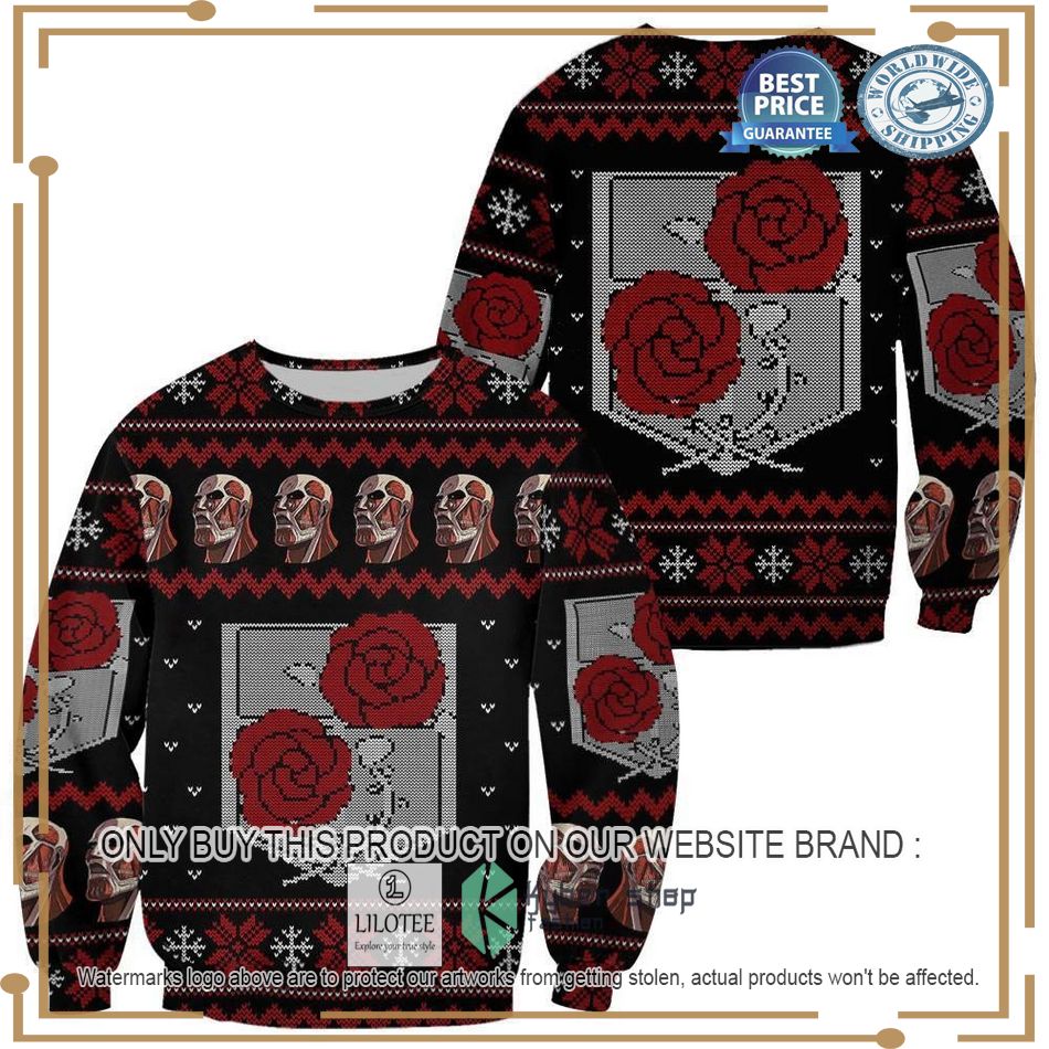Attack On Titan Garrison Ugly Christmas Sweater 2