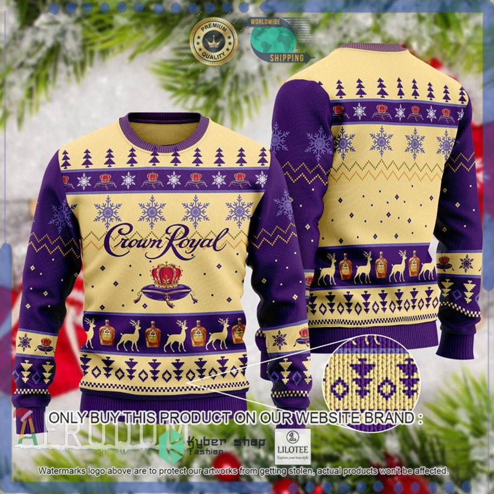 basic crown royal purple yellow christmas sweater 1 59730