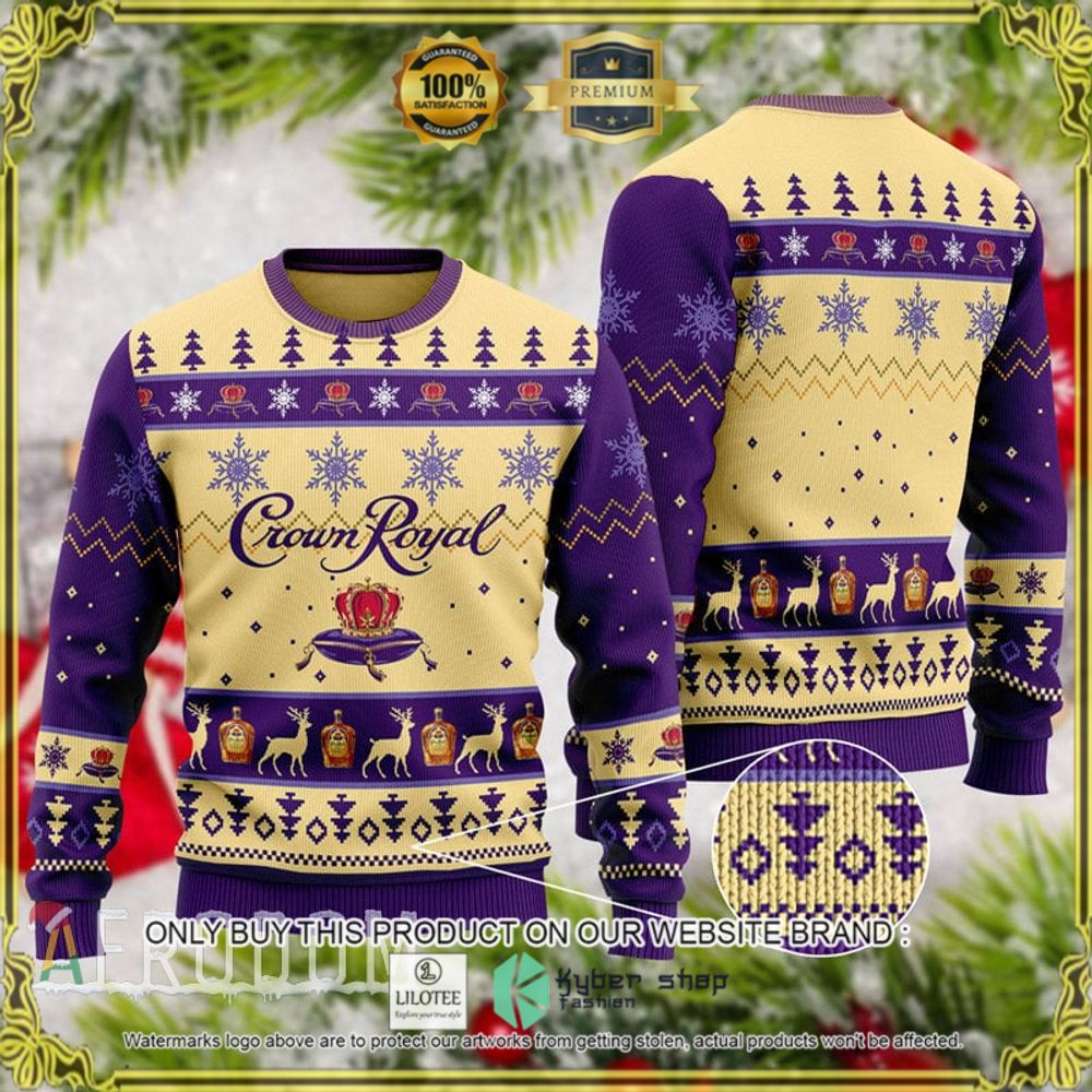 basic crown royal purple yellow christmas sweater 1 68260