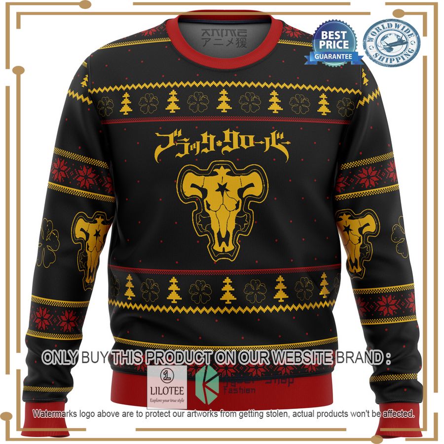 black clover black bull team sign christmas sweater 1 81014