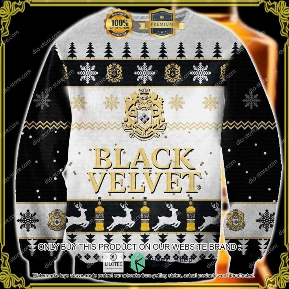 black velvet knitted christmas sweater 1 70274