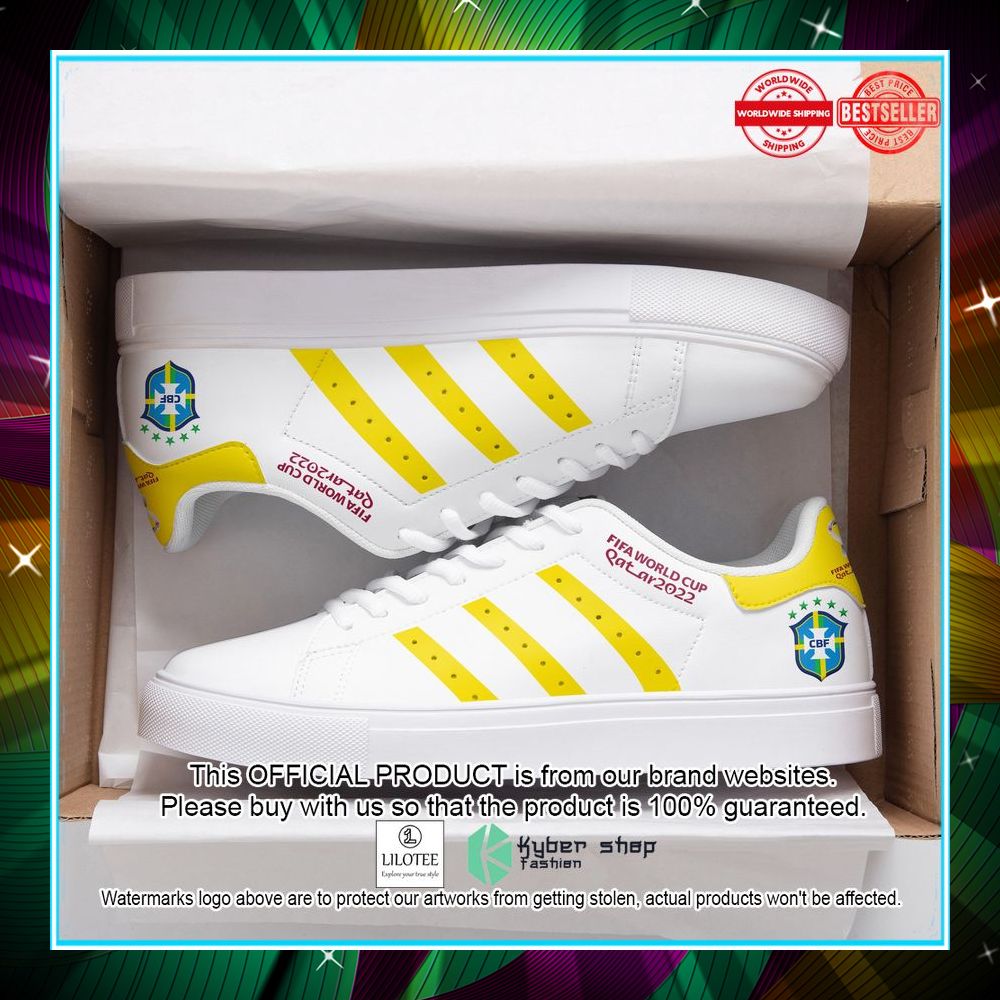 brazil national team lh white yellow stan smith shoes 1 674