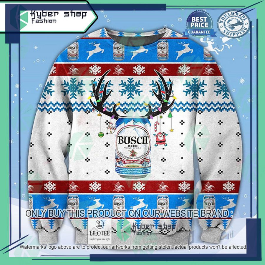 busch beer ugly christmas sweater 1 26155