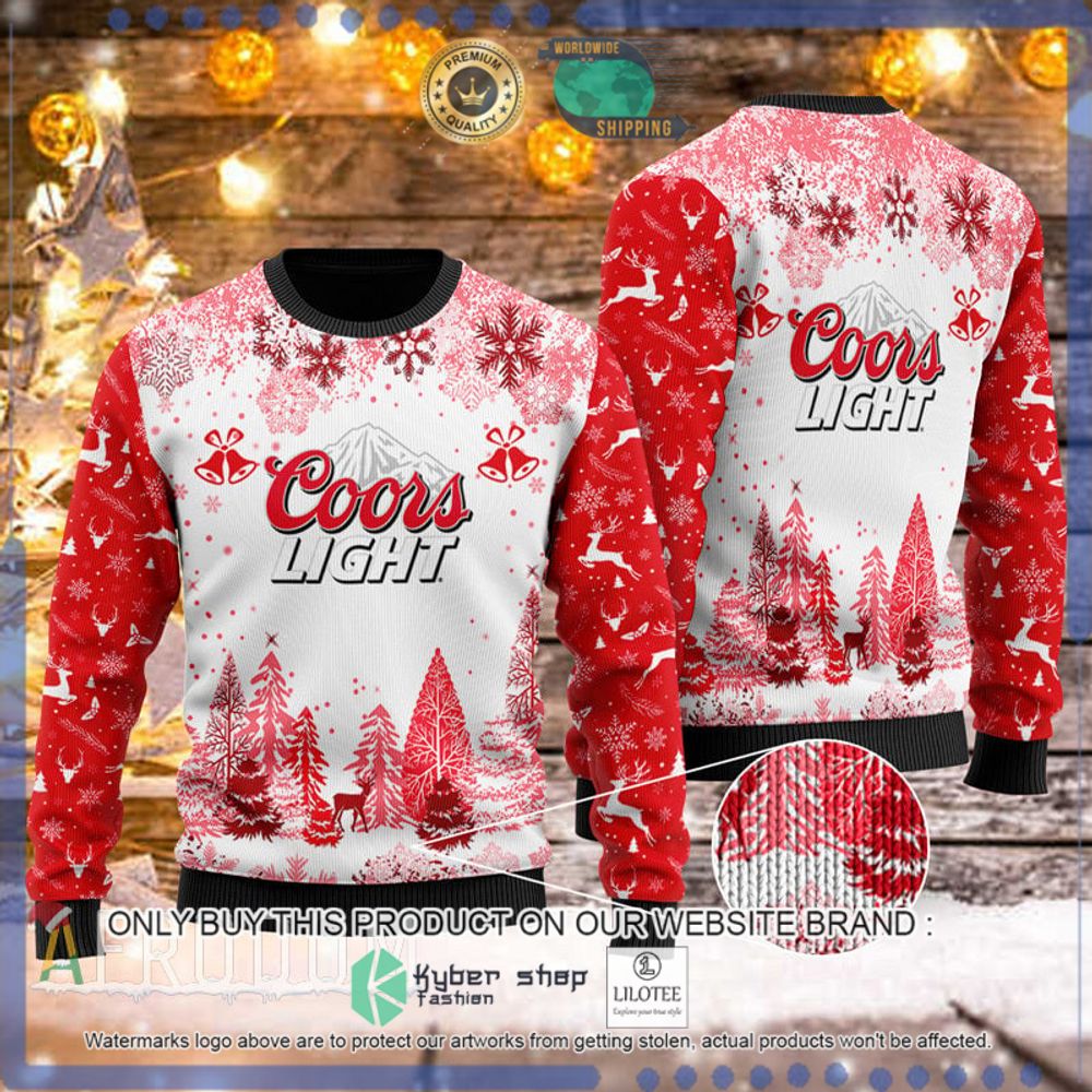coors light red white christmas sweater 1 40627