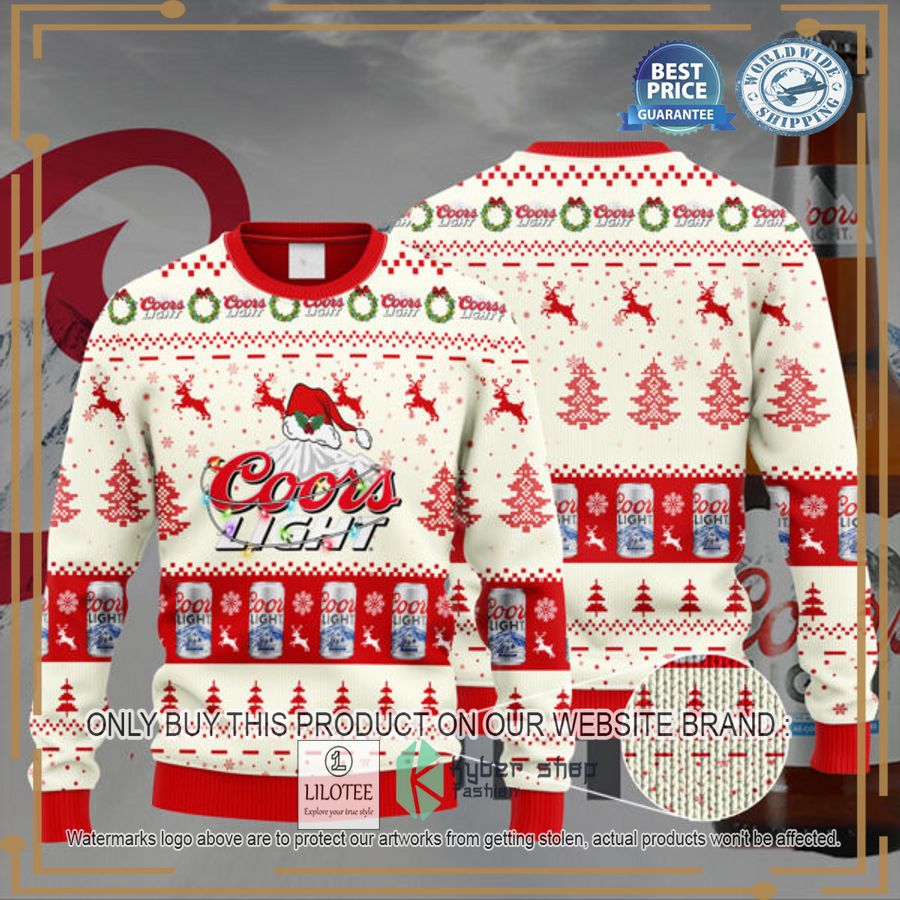 Coors Light Santa Hat Ugly Christmas Sweater - LIMITED EDITION 2