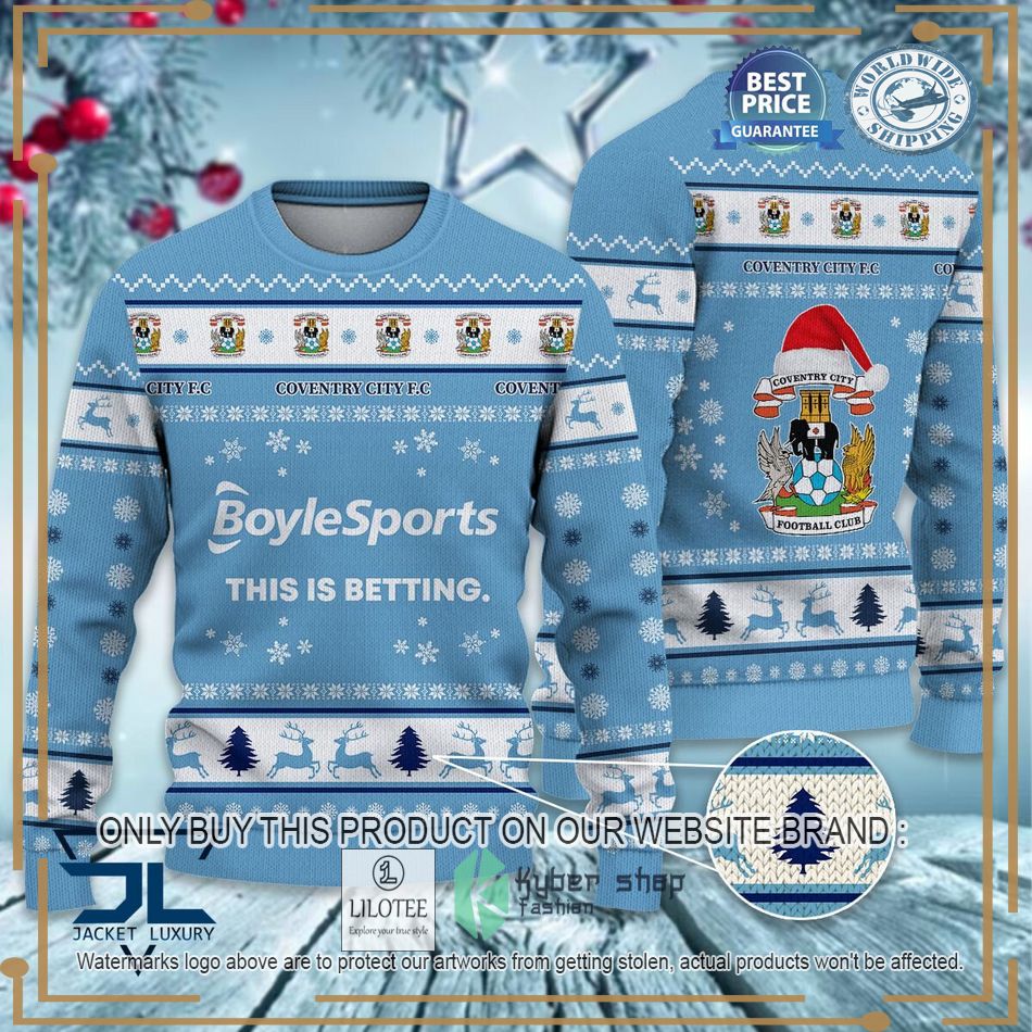 Coventry City F.C EFL Ugly Christmas Sweater - LIMITED EDITION 7
