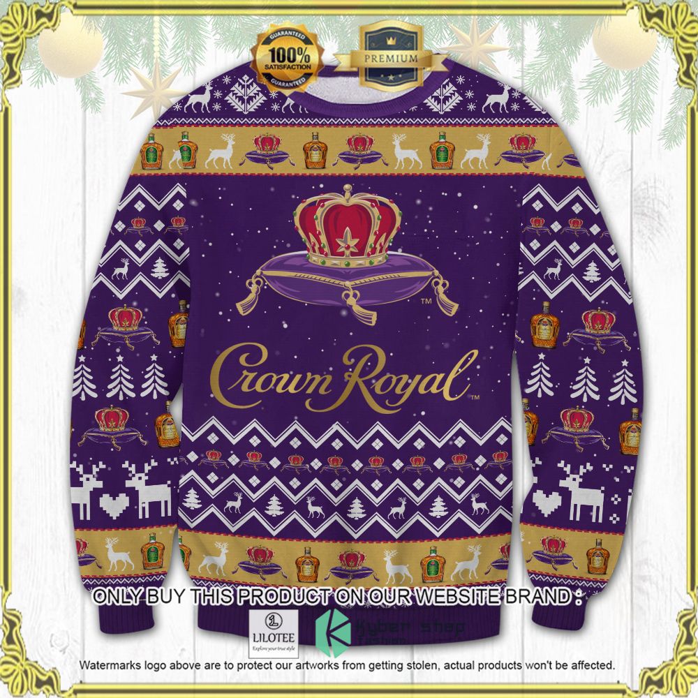 crown royal knitted christmas sweater 1 74804