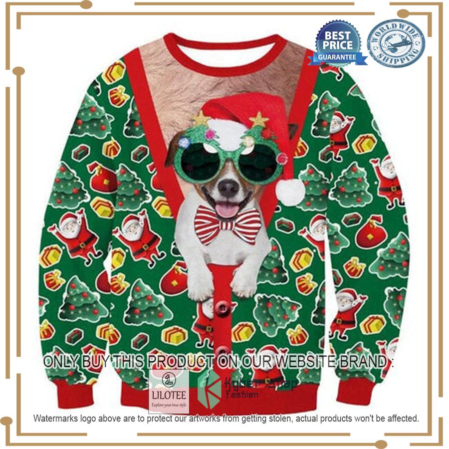 dog christmas tree christmas sweater 1 99906