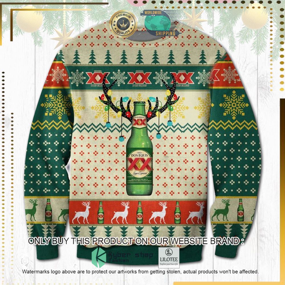 dos equis knitted christmas sweater 1 86843