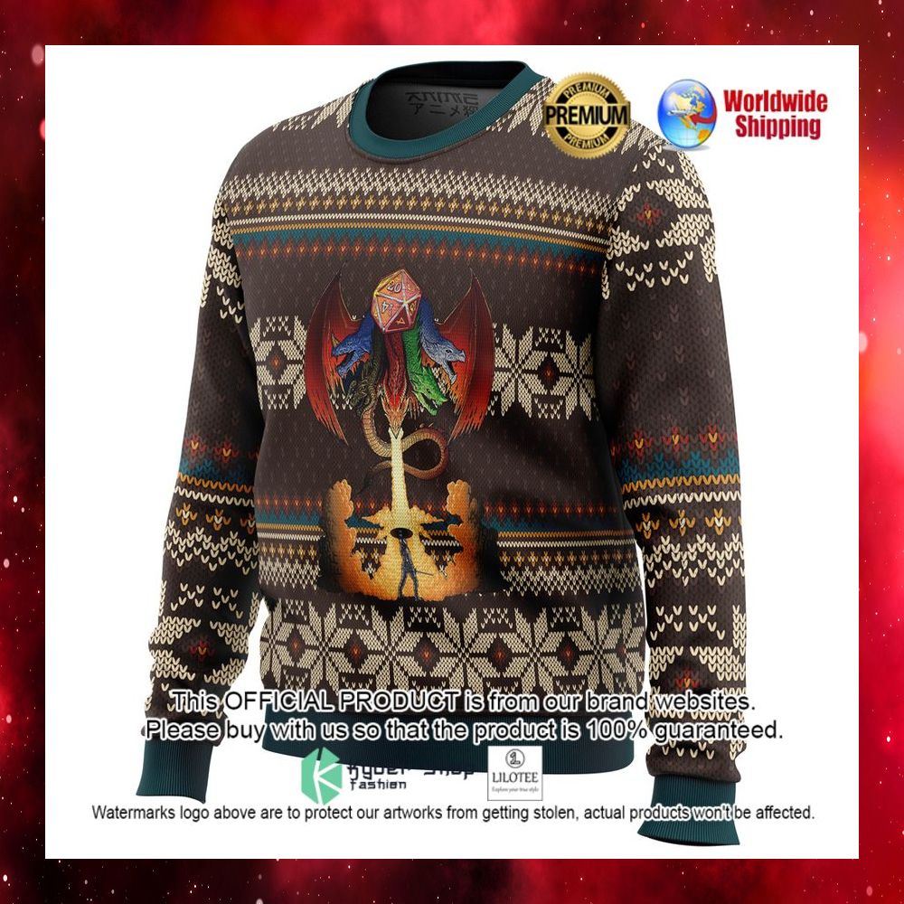 dungeons and dragons christmas sweater 1 333