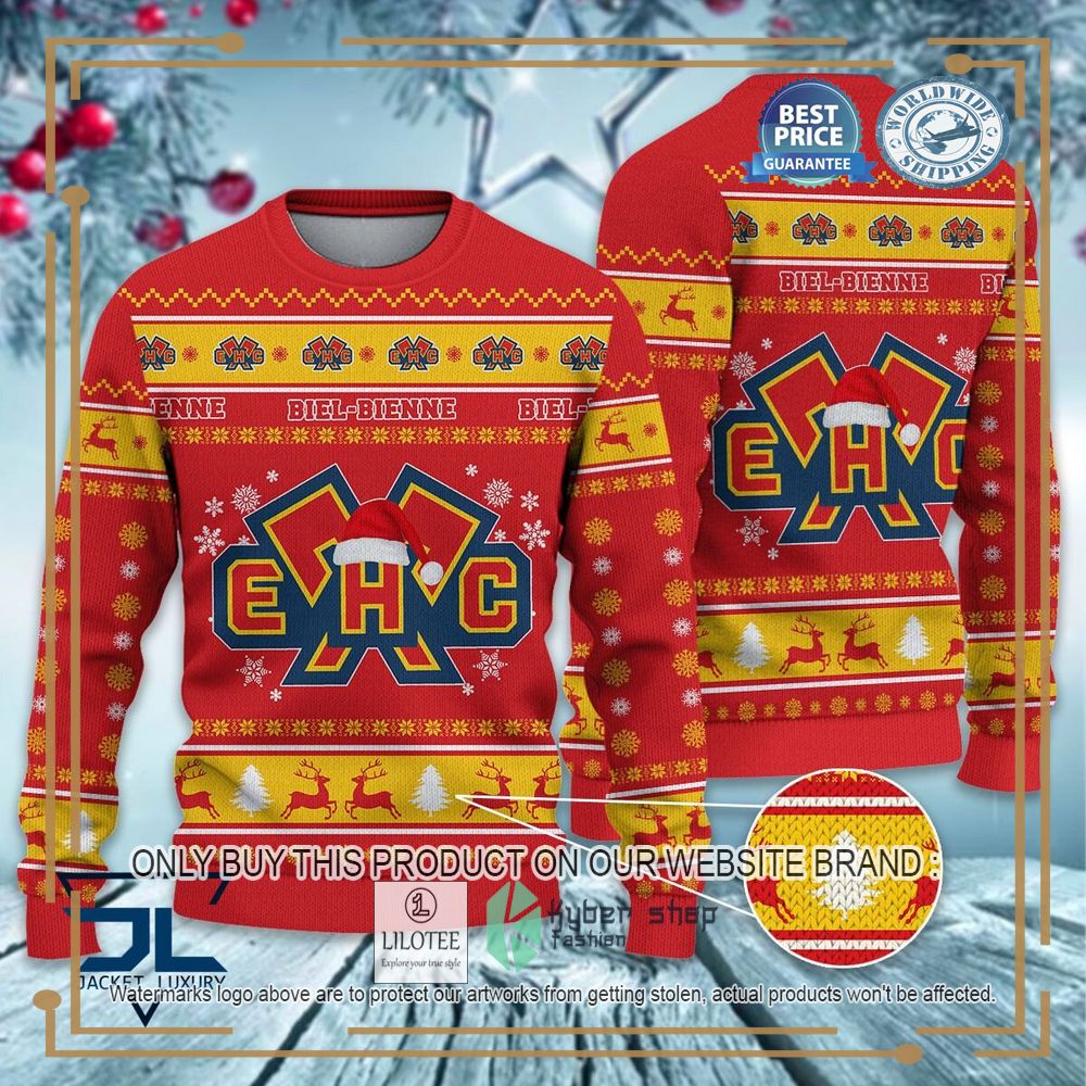 EHC Biel Ugly Christmas Sweater 7