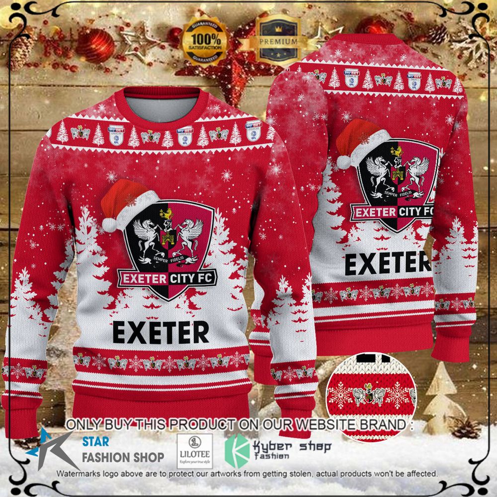 exeter city red white christmas sweater 1 89044