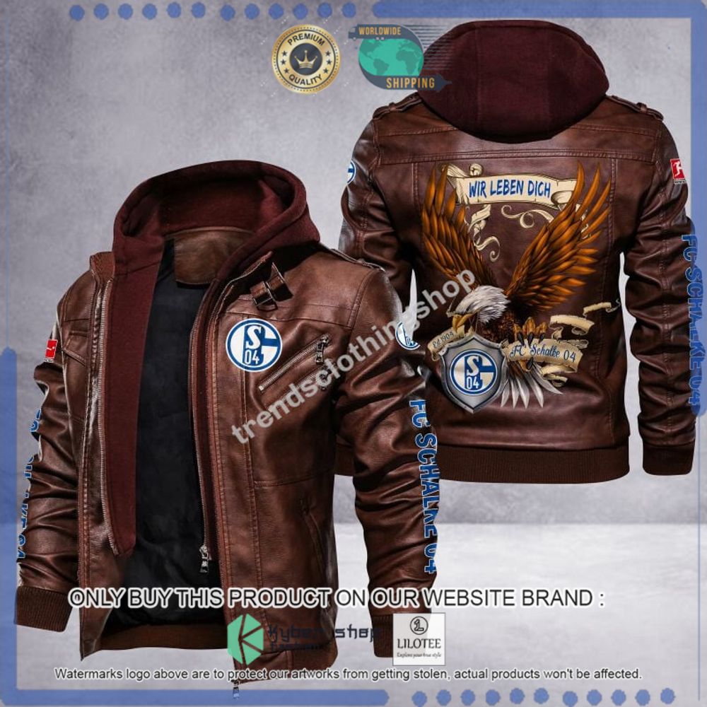 fc schalke wir leben dich eagle leather jacket 1 38926