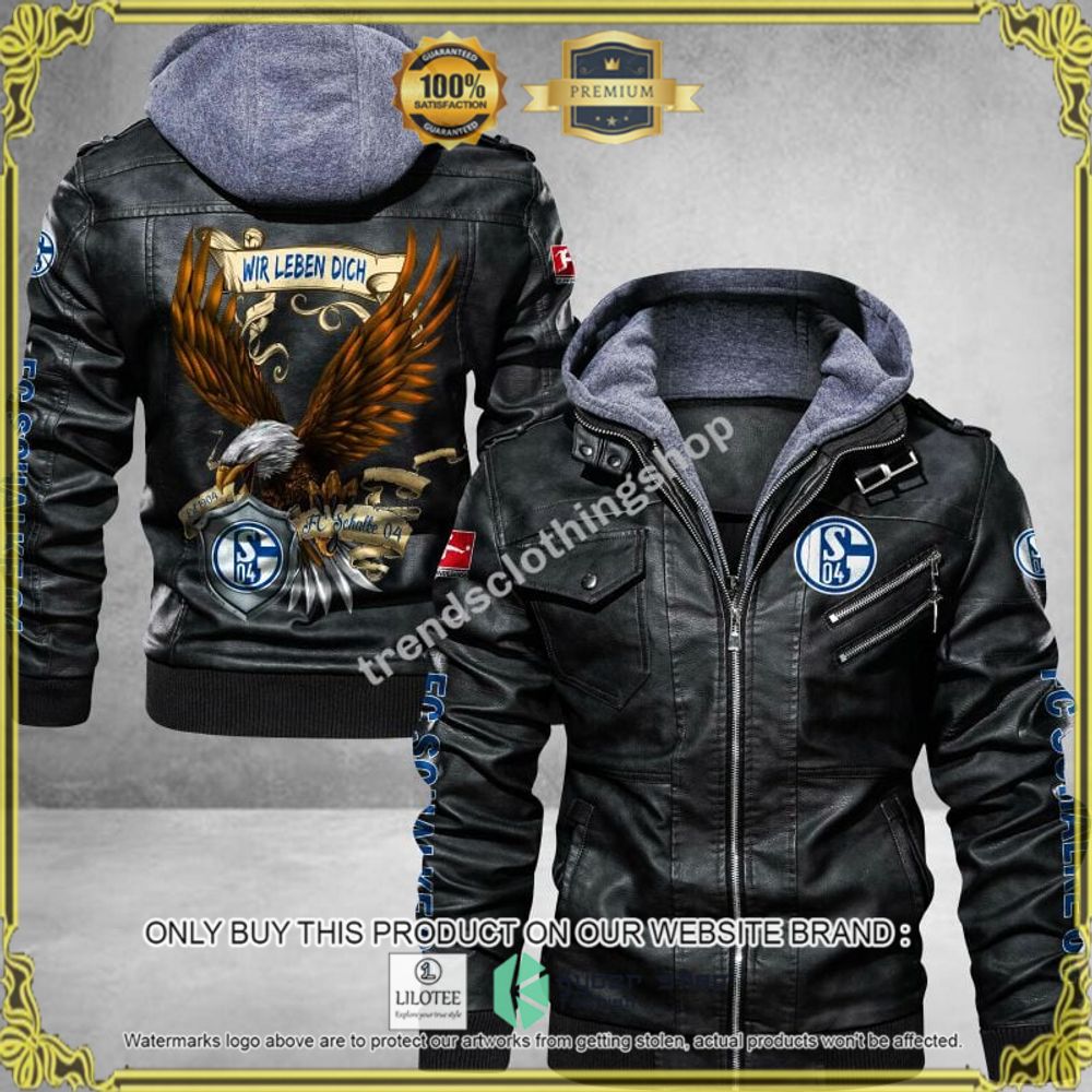 fc schalke wir leben dich eagle leather jacket 1 60809