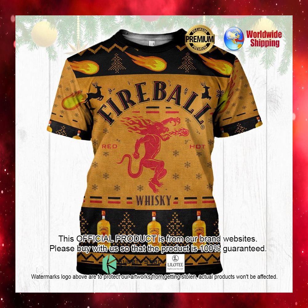 fireball red hot whisky 3d hoodie shirt 1 494