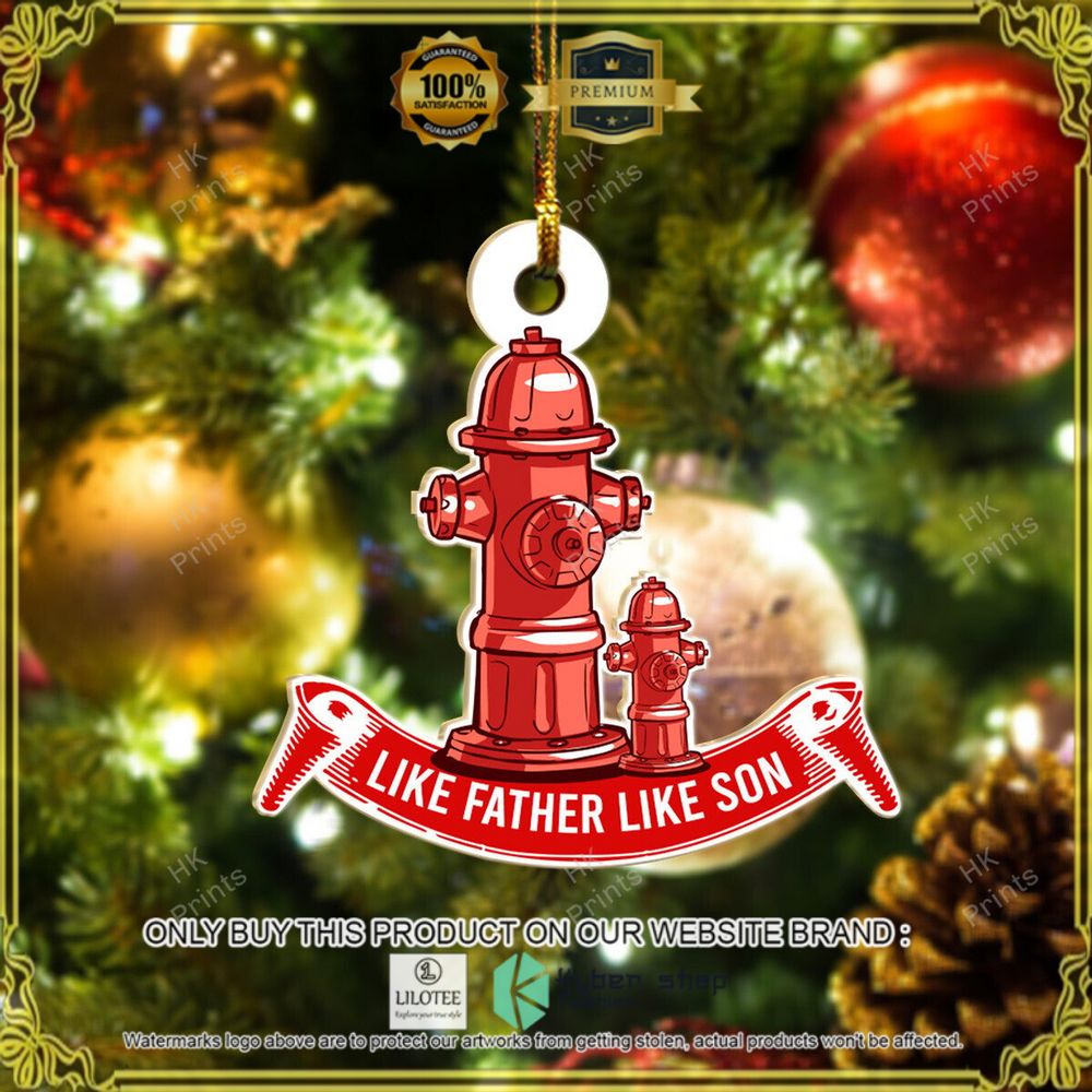 firefighter like father like son christmas ornament 1 97958