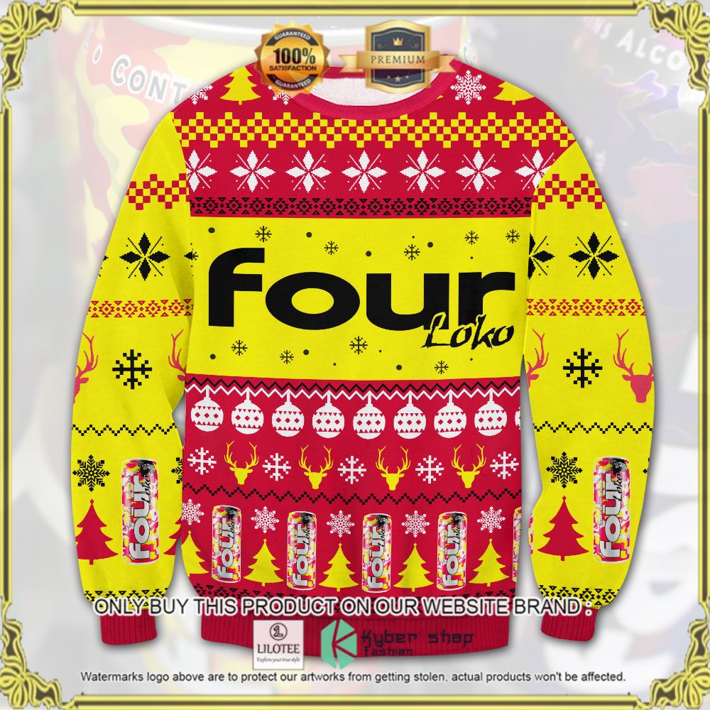 four loko red yellow ugly sweater 1 87663