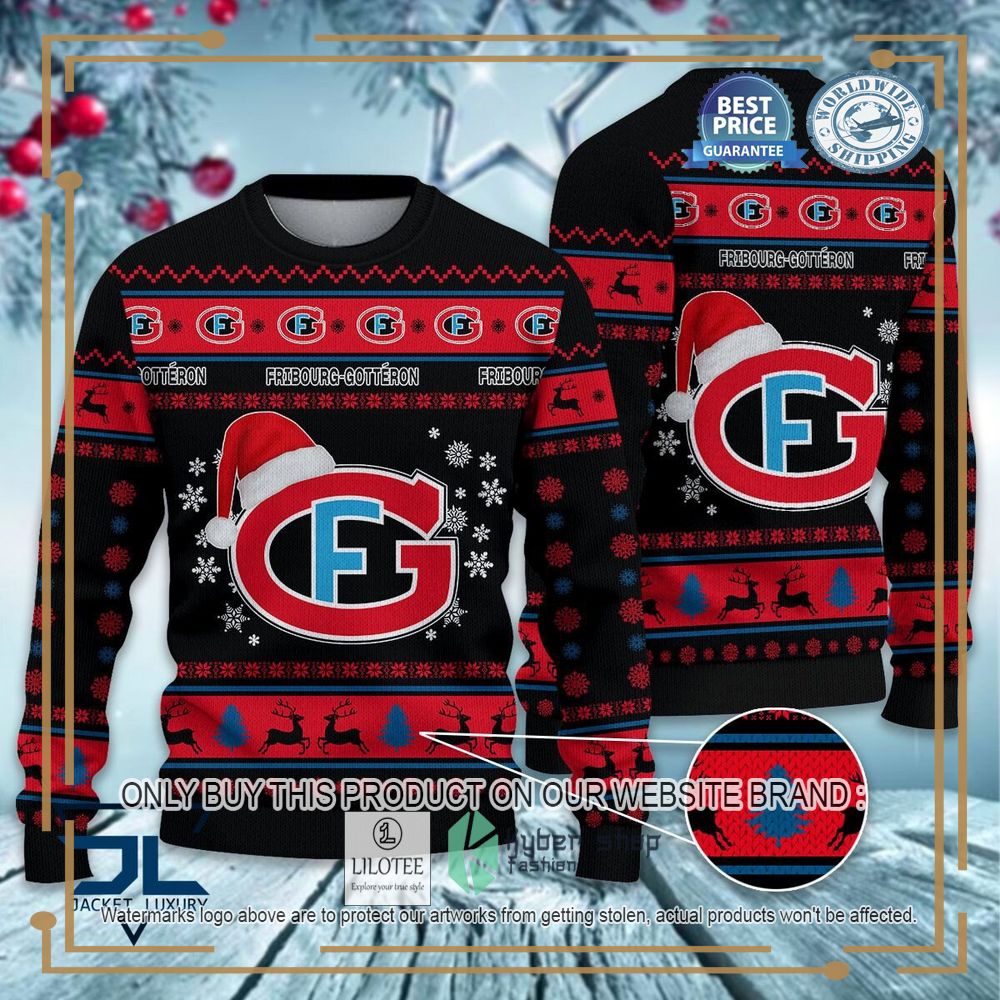 Fribourg-Gotteron Ugly Christmas Sweater 6