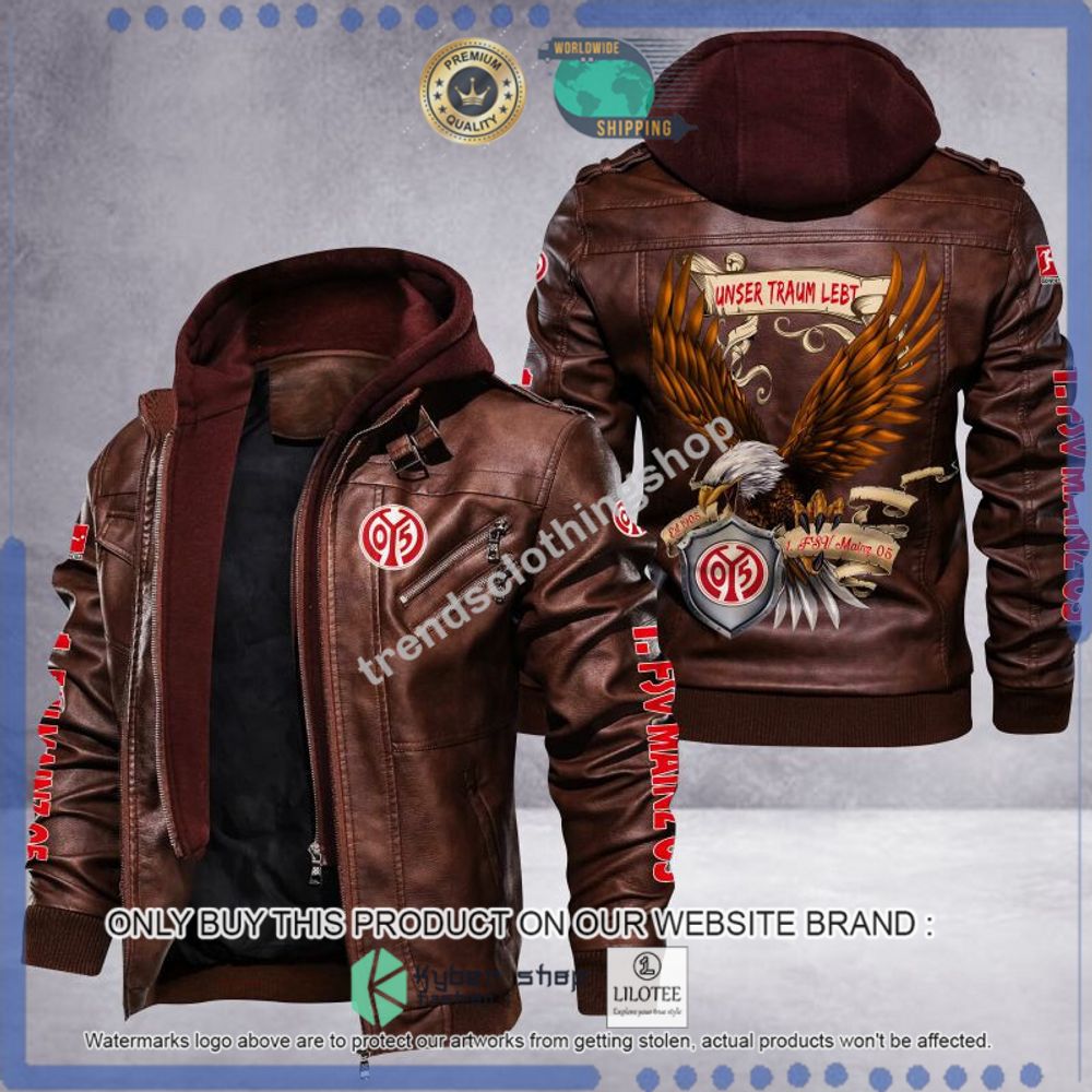 fsv mainz unser traum lebt eagle leather jacket 1 80854