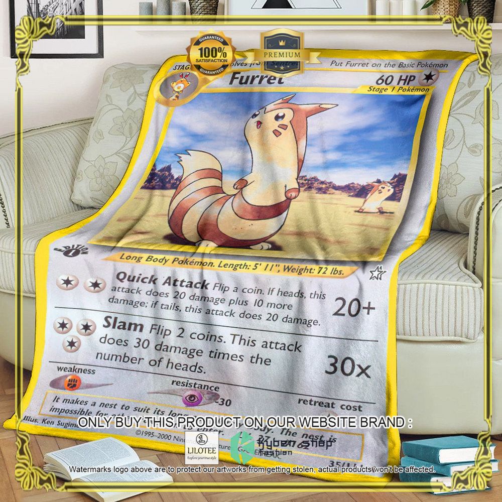 Furret Neo Genesis Anime Pokemon Blanket - LIMITED EDITION 8