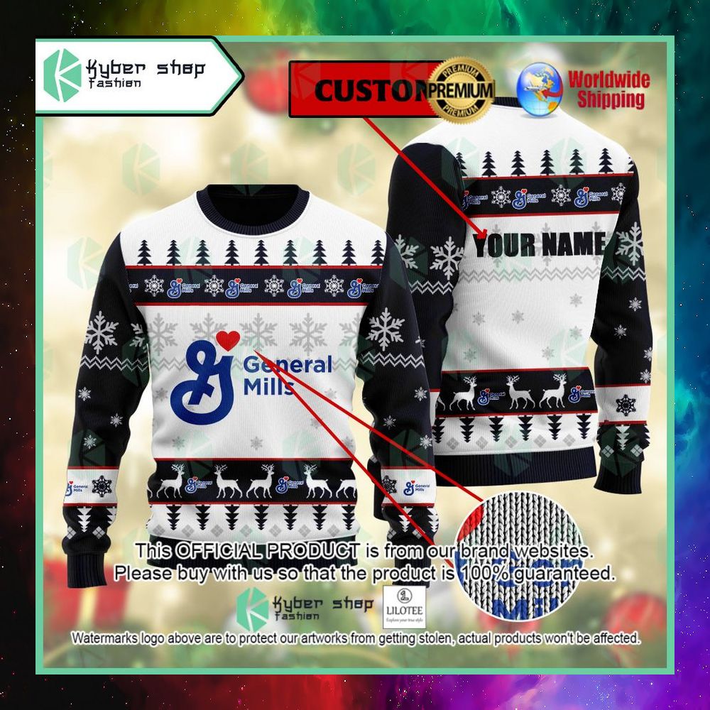 general mills custom name christmas sweater 1 380