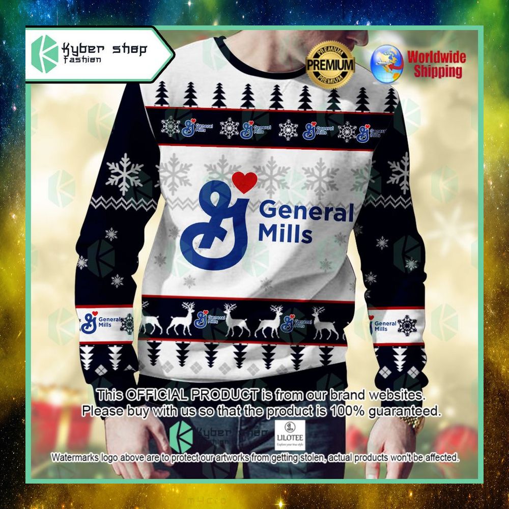 general mills custom name christmas sweater 1 843