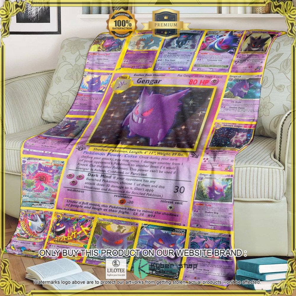 Gengar Cards Custom Anime Pokemon Soft Blanket - LIMITED EDITION 8