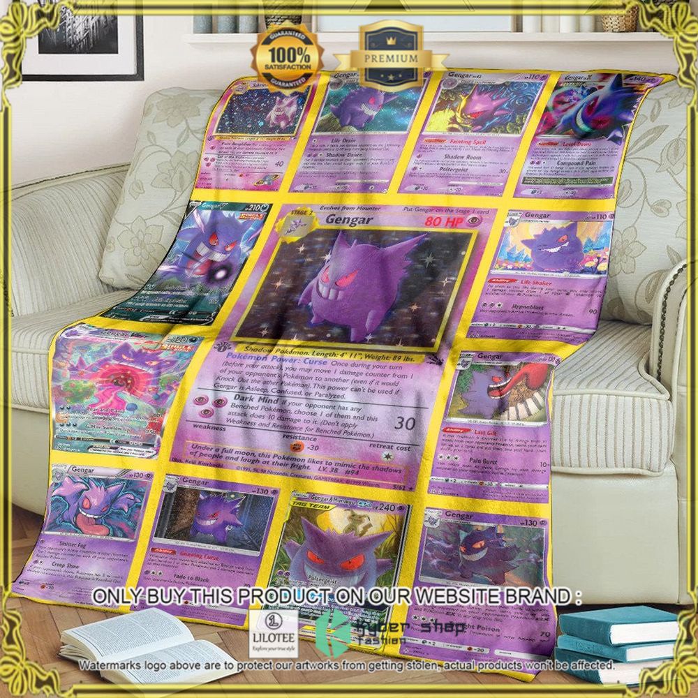 Gengar Cards Custom Pokemon Soft Blanket - LIMITED EDITION 9