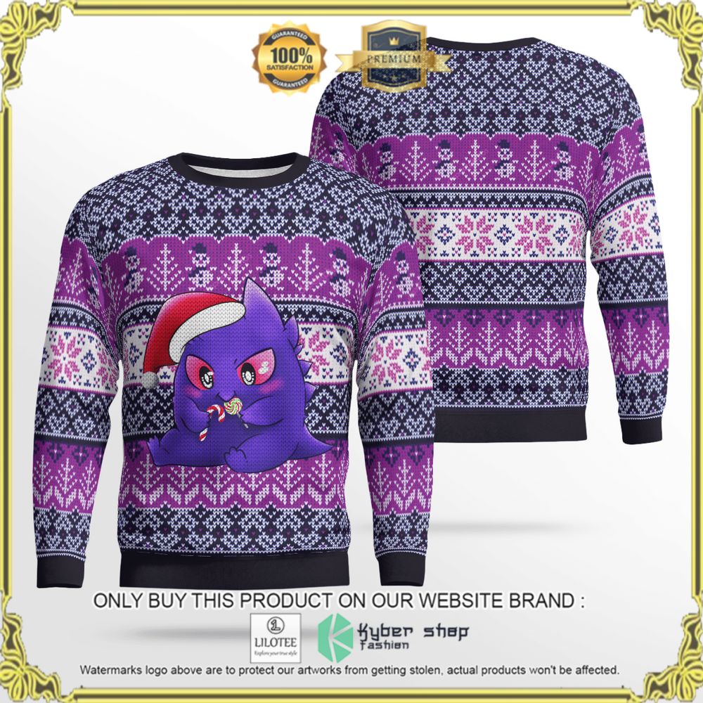 gengar hat pokemon christmas sweater 1 27992